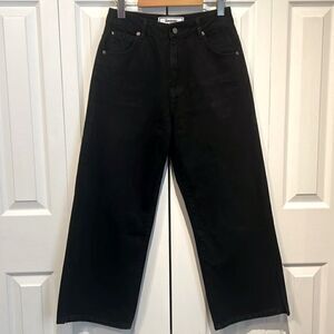 The Superdry Black High Rise Wide‎ Leg Jeans Size 26
